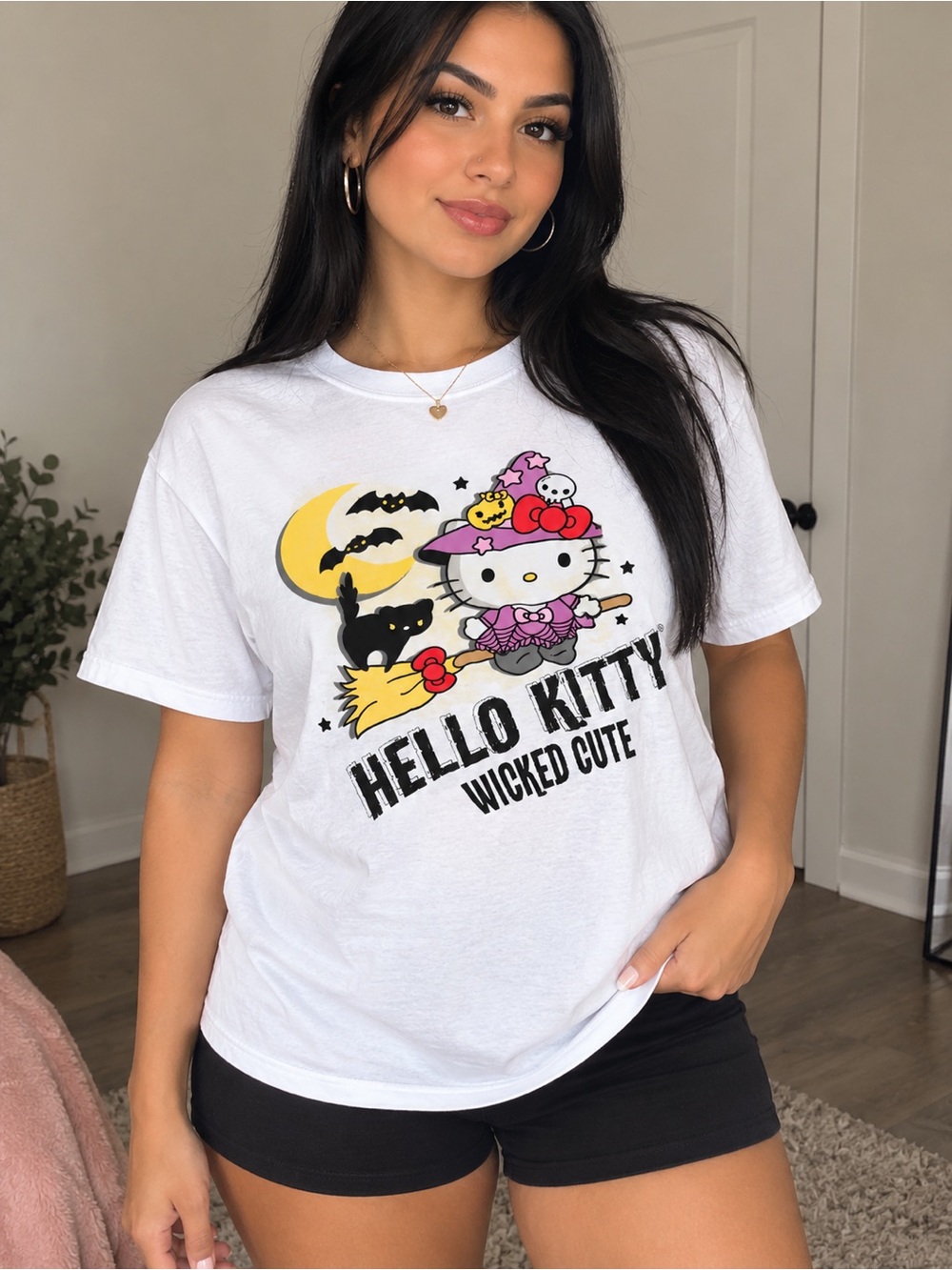 Hello Kitty Halloween T Shirt Wicked Cute Witch Graphic Tee NWT